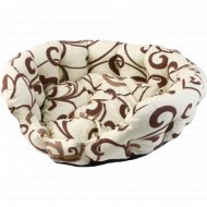 Лежанка для животных «Пухлик» белый шоколад, 60х50х18 см.