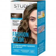 Крем-краска для волос «Studio Professional» Fashion Color, тон 6.0 темно-русый, 115 мл