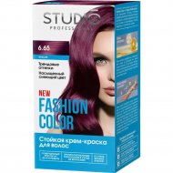 Крем-краска для волос «Studio Professional» Fashion Color, тон 6.65 фуксия, 115 мл