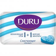 Мыло туалетное «Duru» 1+1 морские минералы+увлажняющий крем, 80 г