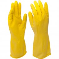 Перчатки хозяйственные «Kern», латексные, х/б напыление, размер L, желтые
