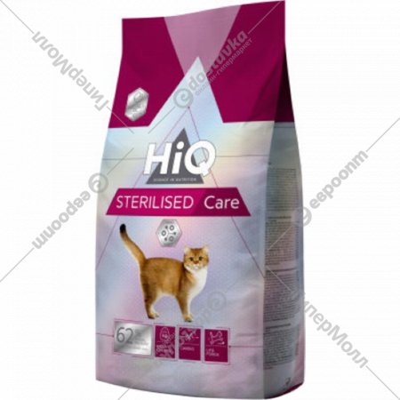 Корм для кошек «HiQ» Sterilised Care, птица/рис/кукуруза, 45930, 18 кг