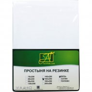 Простыня «AlViTek» ПР-ПО-Р-160-БЕЛ, поплин, белый, 160x200x25 см