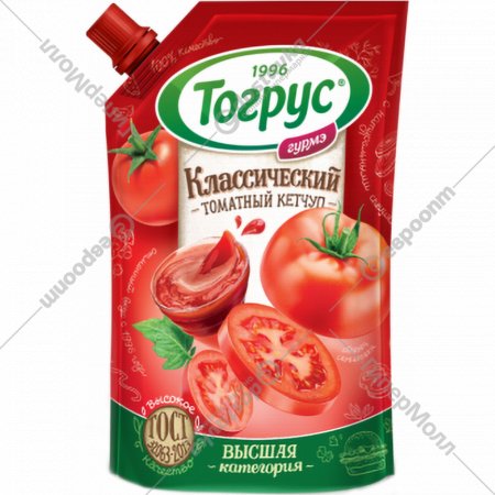 Кетчуп «Тогрус Гурмэ» классический томатный, 250 г