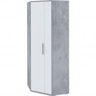 Шкаф угловой «SV-мебель» Грей Д, 00-00098955, цемент светлый/белый