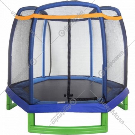 Батут «Atlas Sport» с внешней сеткой, без лестницы, blue, 210 см
