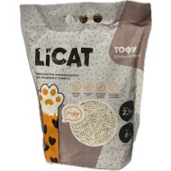 Наполнитель для туалета «Licat» комкующийся, тофу оригинал, 2.5 кг