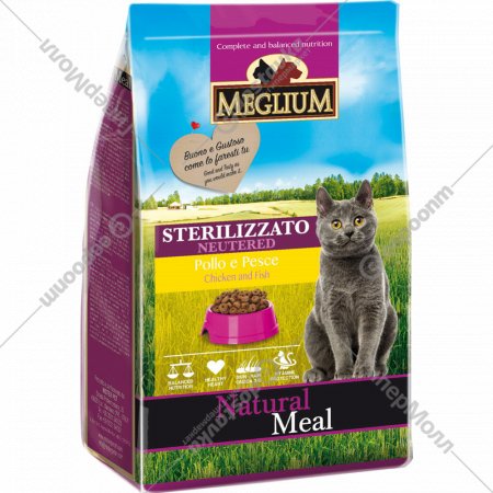 Корм для кошек «Meglium» Cat Neutered, курица/говядина, MGS1203, 3 кг