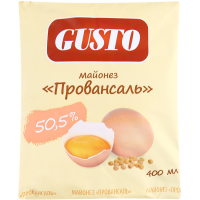 

Майонез провансаль "GUSTO"(п/эт) 400 мл