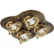 Светильник встраиваемый «Novotech» Vintage, Spot NT15 259, 370180, коричневый с золотым декором