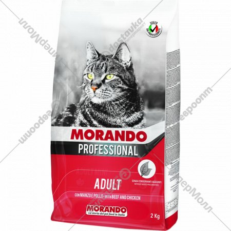 Корм для кошек «Morando» Gatto Professional, Beef/Chicken, 2 кг