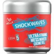 Крем-гель для волос «Wella» Shockwaves ultrastrong mess maker, 150 мл