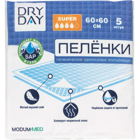 Пеленки «Dry Day» Super 60х60, 5 шт