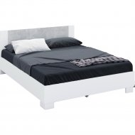 Кровать «Империал» Аврора 160, встроенное основание, Белый/Ателье светлый