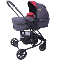 

Детская коляска"ASTER"(2в1,Black Red)