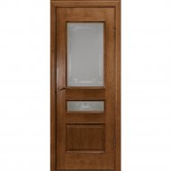 Дверь «Юркас шпон» Классика, Вена, Каштан/матовая фрезировка, 200х60см