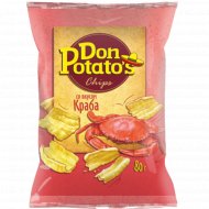 Снеки «Don Potato's» со вкусом краба, 80 г