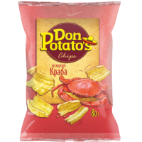 

Снеки "DON POTATO'S" (краб) 80г