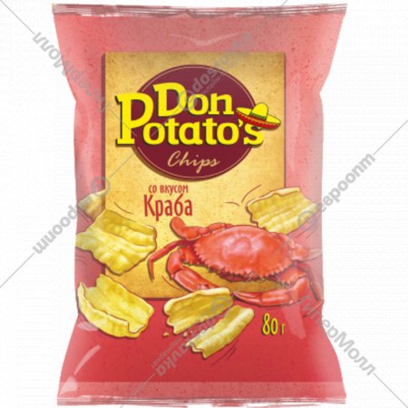 Снеки картофельные «Don Potato's» со вкусом краба, 80 г