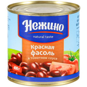 Фасоль консервированная «Нежино» красная в томатном соусе, 400 г