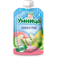 

Пюре "УМНИЦА" (яблоко, груша) 100г