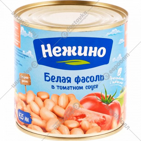 Фасоль консервированная «Нежино» белая, в томатном соусе, 400 г