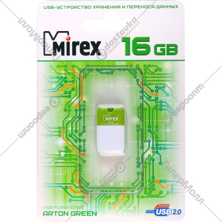 USB флэш-накопитель Mirex ARTON GREEN 16GB (13600-FMUAGR16)