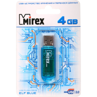 

USB флеш"MIREX"(ELF BLUE 4GB ecopack)