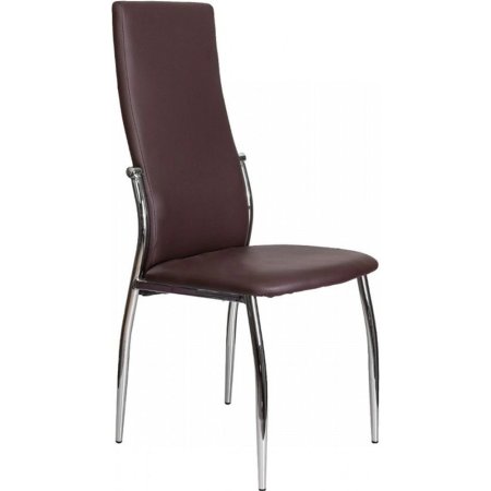 Стул AksHome Denver, коричневый/хром