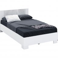 Кровать «Империал» Аврора 120, встроенное основание, Белый/Ателье светлый