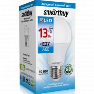 Светодиодная лампа «Smartbuy» A60, 13W, 6000K, холодный белый свет