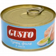 Консервы рыбные «Gusto» тунец филе в масле, 185 г