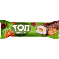 Сырок творожный глазированный Топ Crispy, с начинкой соленая карамель, в молочной глазури с кусочками фундука, 20%, 40 г