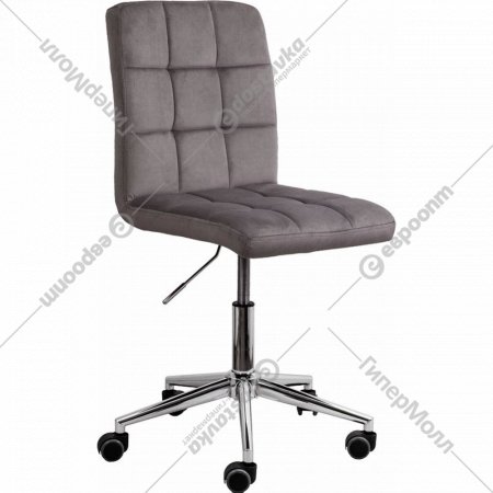 Компьютерное кресло «AksHome» Fiji, велюр, светло-серый/хром