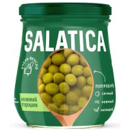 Го­ро­шек зе­ле­ный кон­сер­ви­ро­ван­ный Salatica из мозговых сортов, 460 г