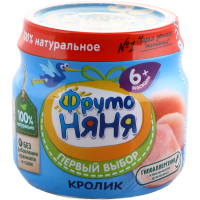 

Пюре "ФРУТОНЯНЯ" (кролик) 80г