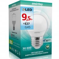 Светодиодная лампа «Smartbuy» G45, 9.5W, 4000K, E27, дневной белый свет.