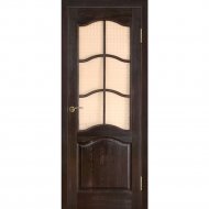 Дверь «Массив сосны» Модель №7 Темный лак/Бронза матовое, 200х70 см