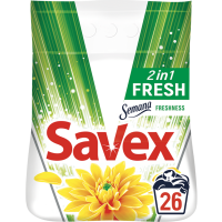 

Ср.моющ "SAVEX 2 IN 1 FRESH" automat 4кг