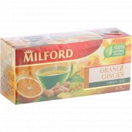 Чай зеленый «Milford» апельсин, имбирь, 20 пакетиков