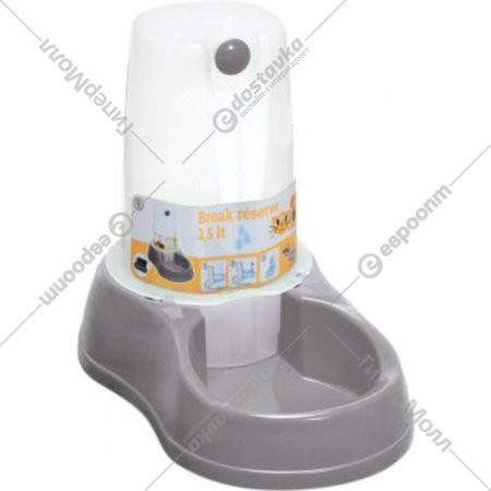 Диспенсер для воды для животных «Stefanplast» с дозатором, 4198, каменно-серый, 1.5 л