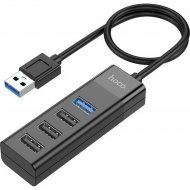 Адаптер «Hoco» HB25 USB3.0+USB2.0х3, черный