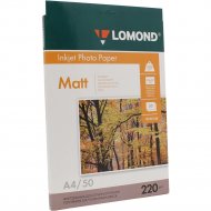 Фотобумага «Lomond» для струйной печати А4, двухсторонняя, 50 листов.