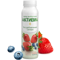 

Биойогурт "АКТИВИА" (ябл,кл,черн2%) 260г