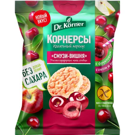 Мини хлебцы Смузи Вишня рисово-кукурузные 40 г