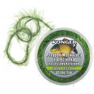 Поводок рыболовный «Konger» карповый ярко-зеленный 35lb/5м, 286002035