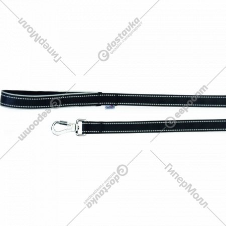 Поводок «Camon» светоотражающий, с ручкой, черный, DC176/03, 120 см
