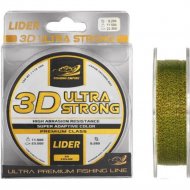 Леска монофильная «Lider» 3D Ultra Strong, 3D-010, 100 м, 0.10 мм