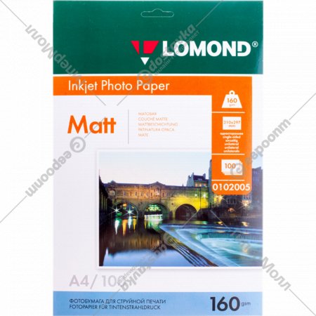 Фотобумага «Lomond» Inkjet Photo Paper, 0102005, A4, матовая, 100 листов