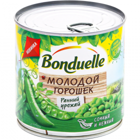 Го­ро­шек зе­ле­ный кон­сер­ви­ро­ван­ный «Bonduelle» мо­ло­дой, 425 мл